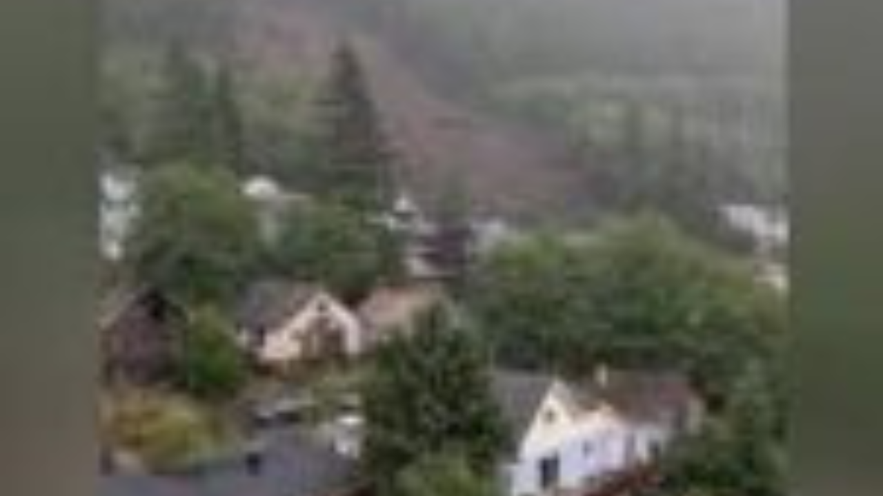 A landslide in southern Alaska.