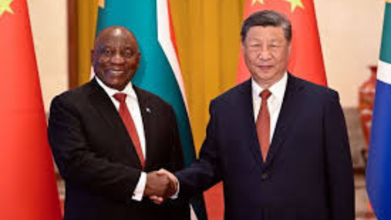 a moment of diplomatic engagement between the two leaders, suggesting a potential for cooperation and collaboration between South Africa and China