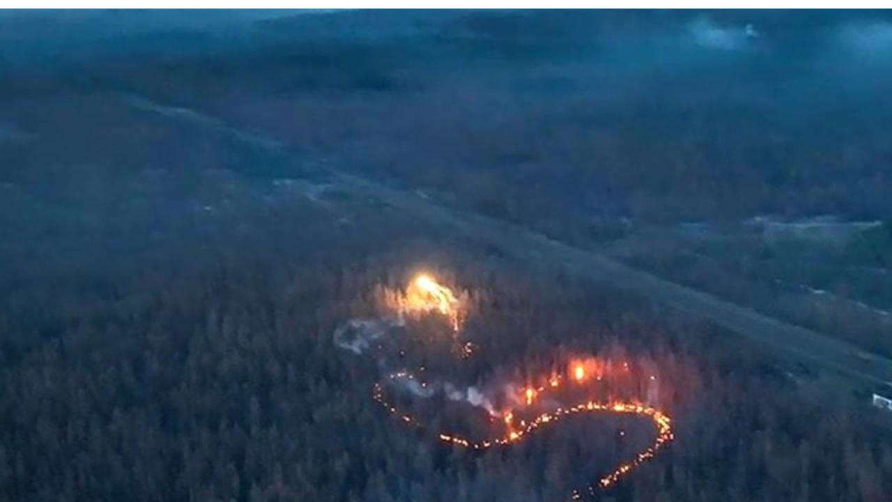 The photo serves as a stark reminder of the destructive power of wildfires and the importance of fire prevention.